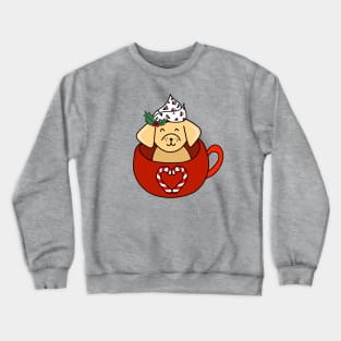 Holiday Christmas Dog with Candy Canes in a Mug, made by EndlessEmporium Crewneck Sweatshirt